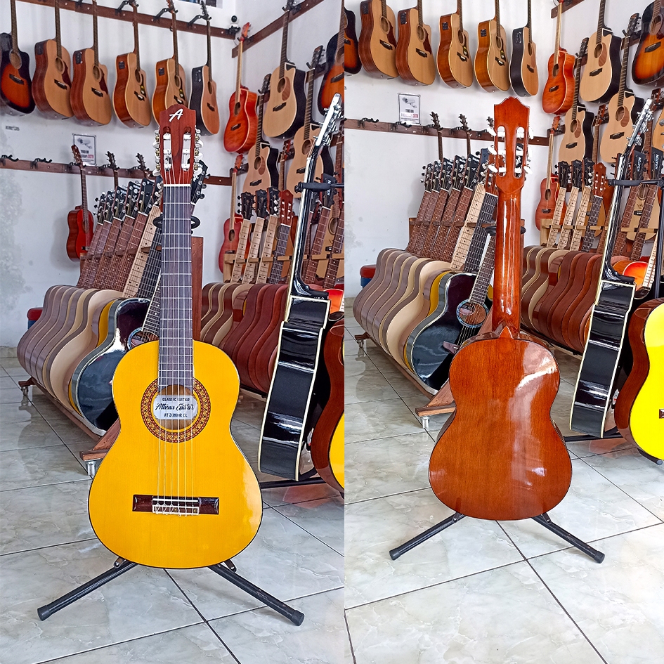 ORIGINAL GITAR KLASIK TRAVEL SIZE GITAR JUNIOR KLASIK ATHENA ORIGINAL NATURAL GLOSSY