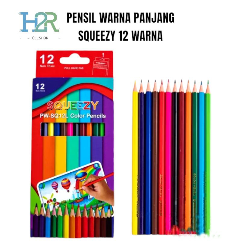 

Pensil Warna Squeezy Panjang 12 Warna