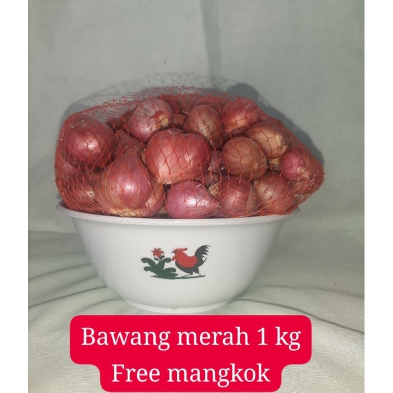 

Bawang merah kering 1kg FREE MANGKOK