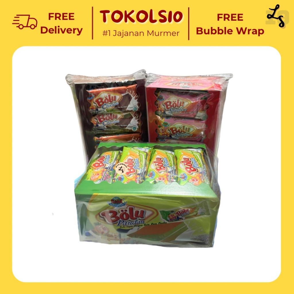 

Bolu S & M Rasa Pandan Coklat Strawbery Isi 24pcs @10gr