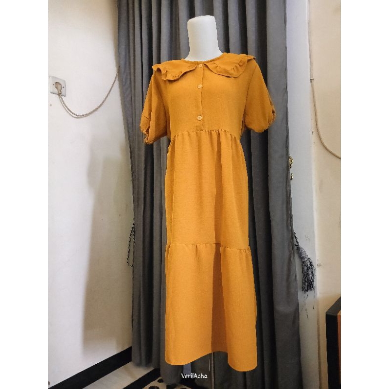 Daster Laura, Dress Laura, Dress Crinkle