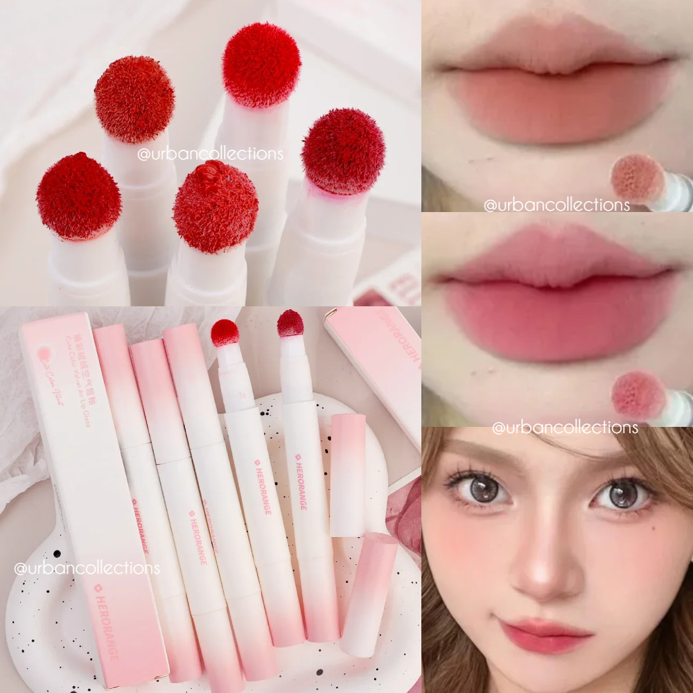 Fluffy Velvet Lipstick Herorange Lipstick Pen Lipstik Korea Lipstick Matte Stick Lipstick Stick Lips