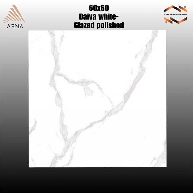 Granit lantai 60x60 arna daiva white | glossy