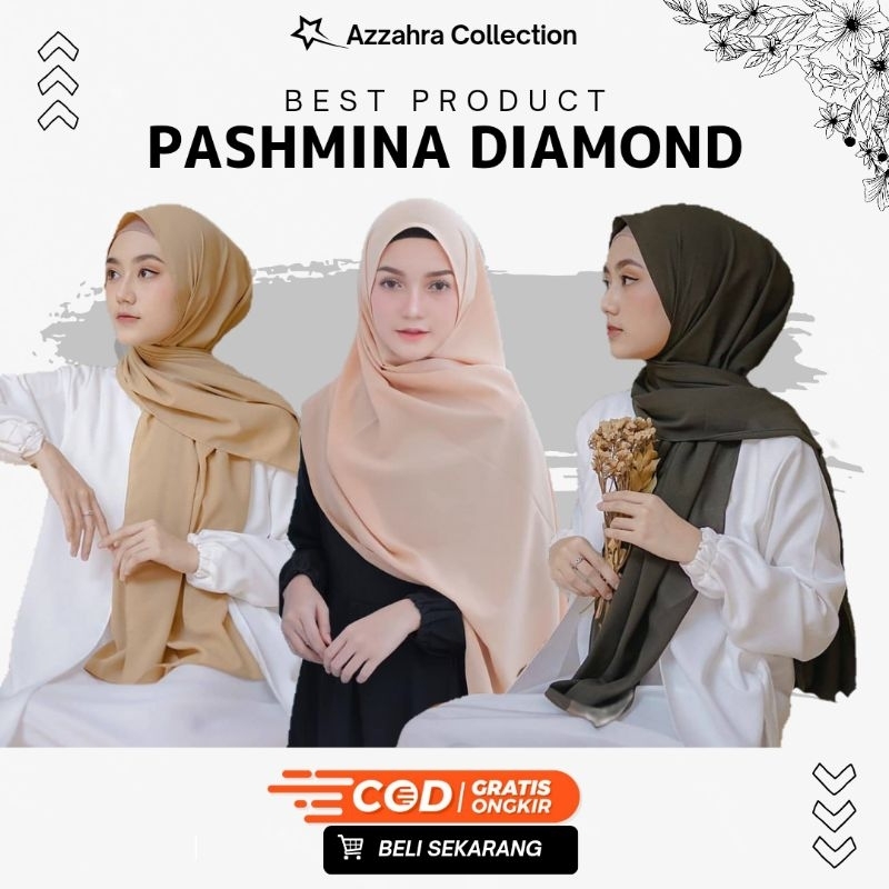Hijab Pashmina Diamond Nissa Sabyan Pashmina Diamond Italiano fashion muslim lebaran