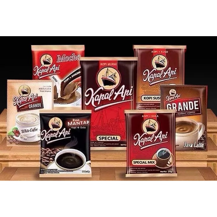 

Instant Drink Kapal Api Coffee Kopi Hitam Mini 6 Gram x 20 pcs, Gula, Susu, Mocha, Aren, Less Sugar, Mantap, Lampung, Silver, Special Pouch, Fresco Kopi Susu, Moka / Mocca, Cappucino, Gula Renceng, Pikopi Kopimix, Moccacino, Gula Aren, White Coffee