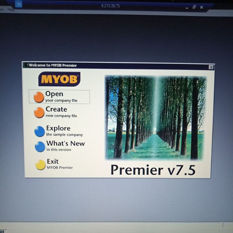 MYOB PREMIER 7.5 untuk windows 7, 8 dan 10 maksimal 3 multi user