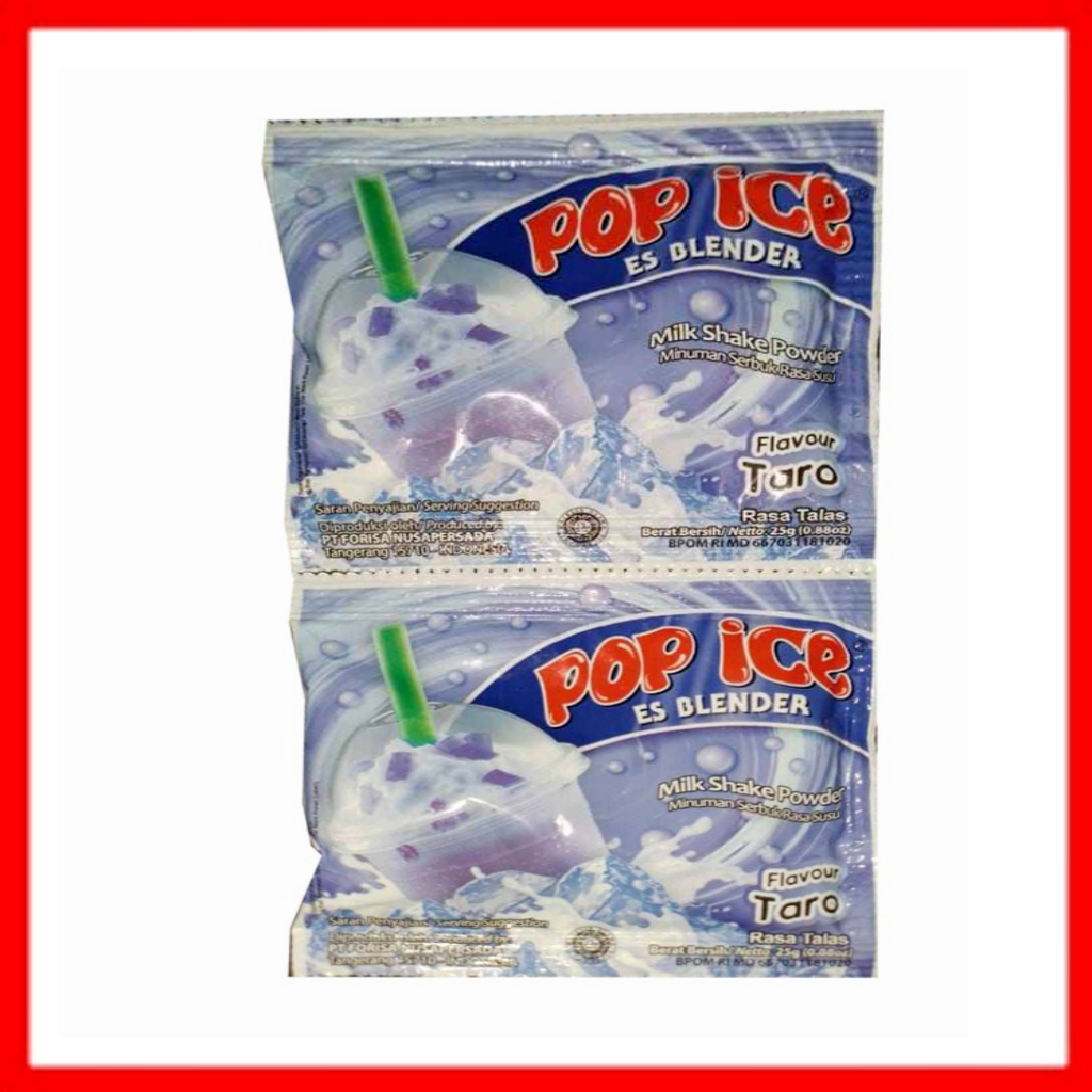 

POP ICE RASA TARO RENCENG ISI 10 SACHET @ 25 GRAM