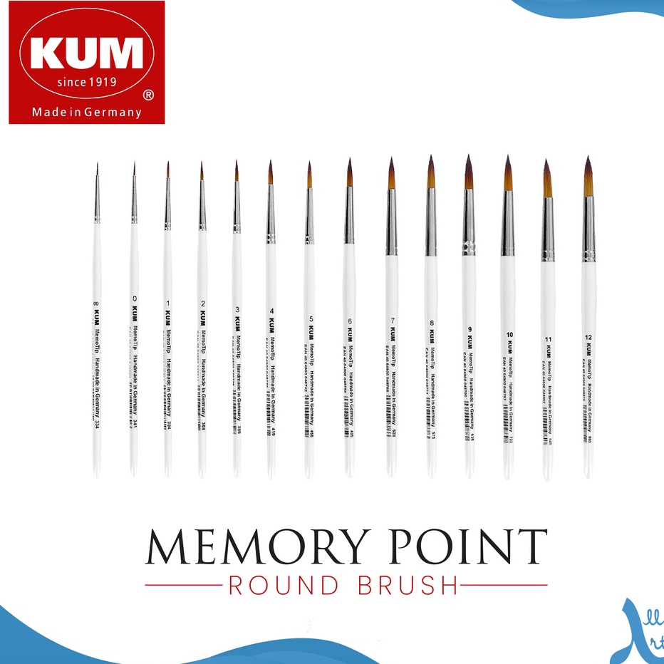 

PAKET MEWAH KUM Memory Point Round Synthetic Brush Short Handle
