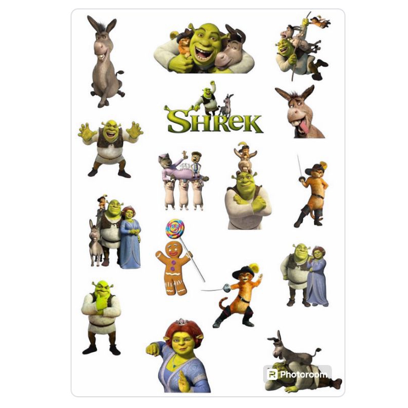 

stiker anime shrek lucu /stiker cartoon Shrek