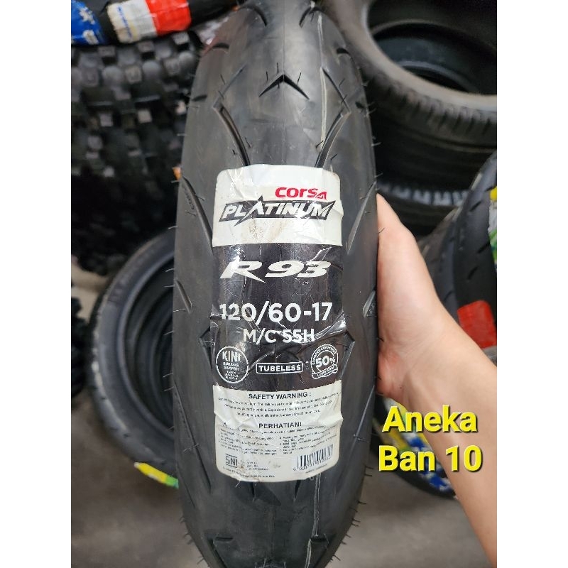 Ban Corsa Platinum 120/60-17 R93 Tubeless Soft Compound
