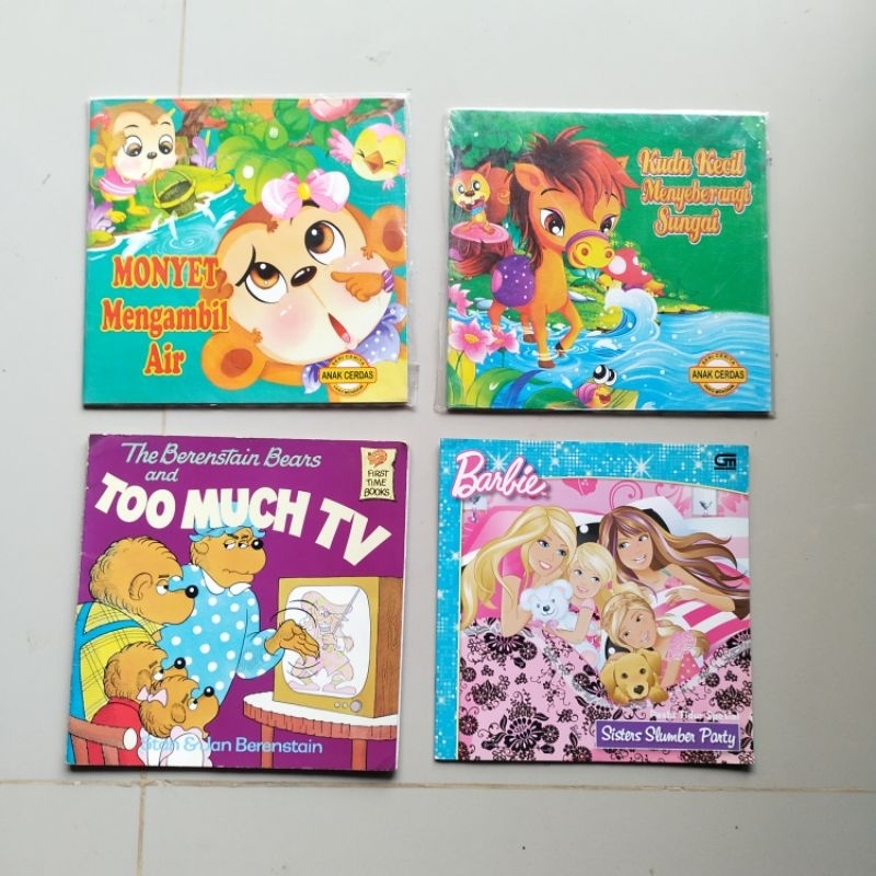 Buku Seri Cerita Anak Cerdas, Kuda Kecil Menyeberangi Sungai, MONYET Mengambil Air, Barbie Sisters S