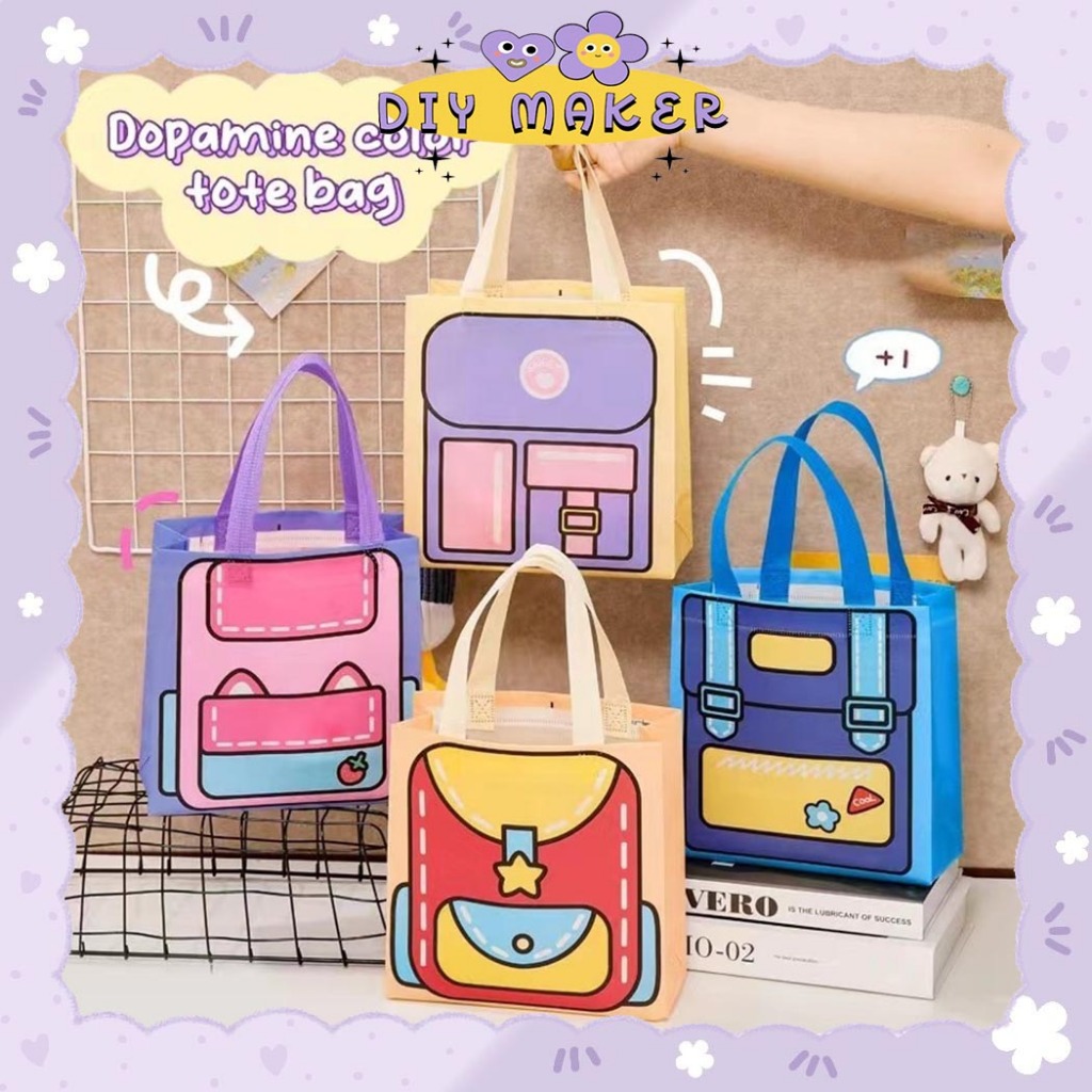 

DM Tas Goodie Tote Bag Tas Belanja Lucu Tas Kado Anti Air Bag Ulang Tahun Lucu Souvenir Hampers ST26