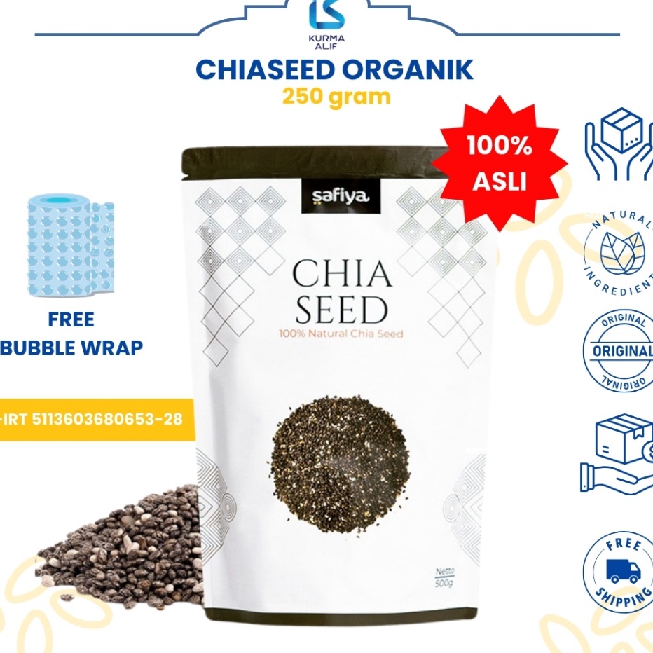 

STOK TERBARU Organic Black Chia Seed 25 gr Premium Biji Chiaseed Original Safiya Food