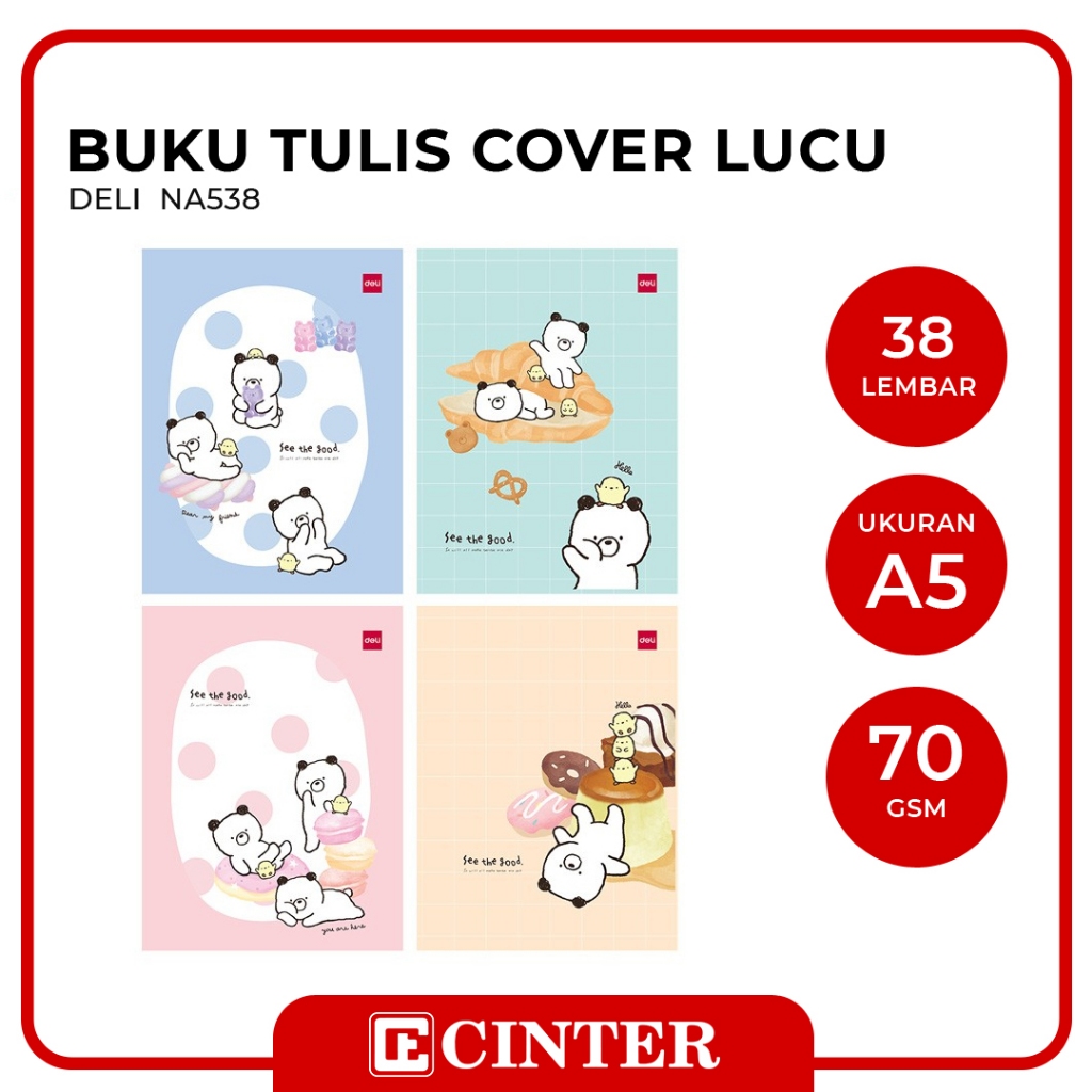 

DELI - BUKU TULIS / BUKU SEKOLAH / BUKU CATATAN 38 LEMBAR MOTIF DELICIOUS NA538