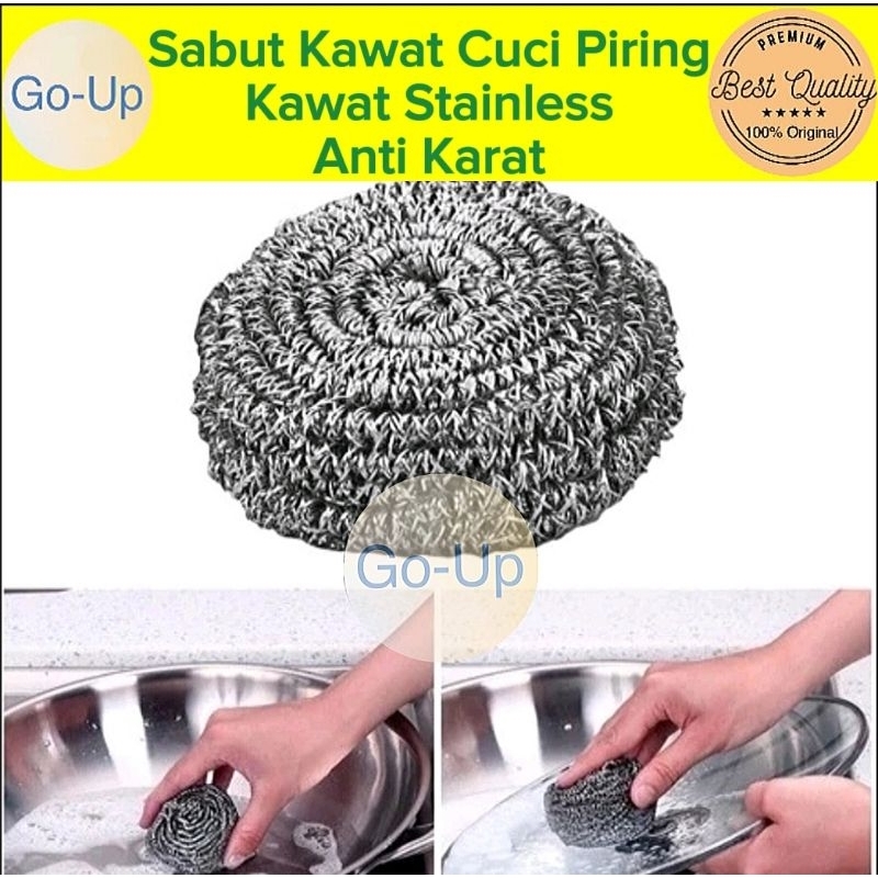 Sabut Kawat Cuci Piring Sikat Kawat Stainless Spons Kawat Anti Karat Murah Grosir
