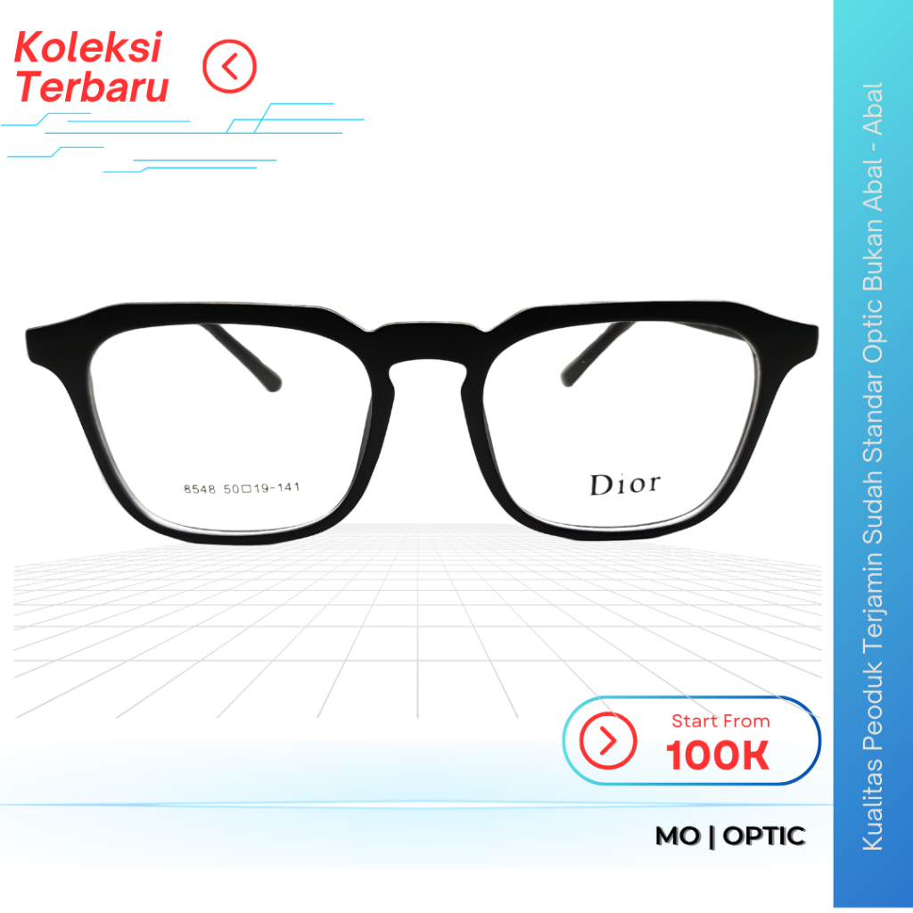 Kacamata Pria Wanita Minus Photocromic Anti Radiasi Kacamata Model Terbaru Dior 8548