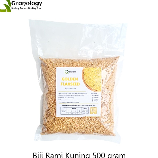 

RESTOK GAN Golden Flax Seed Biji Rami Kuning 5 gram by Granology