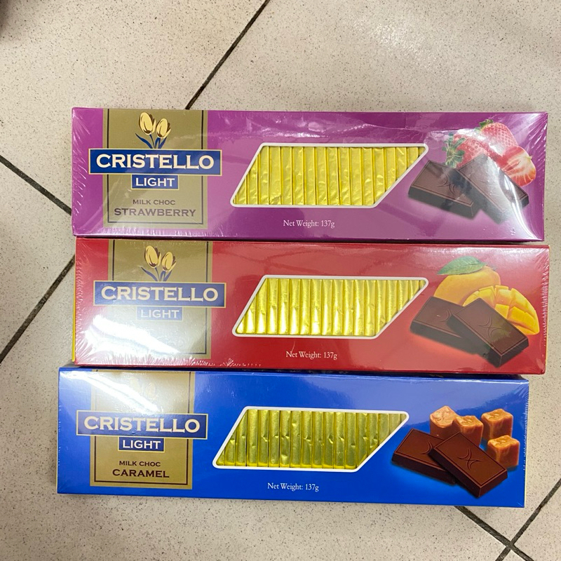 

Cristello Light Chocolate 137 gr / Coklat Batang Cristello
