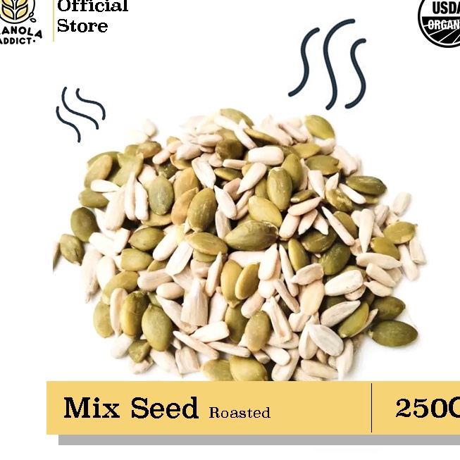 

HATI HATI BARANG Granola Addict Roasted Mix Sunflower Pumpkin Seeds Kuaci Labu Panggang 25G