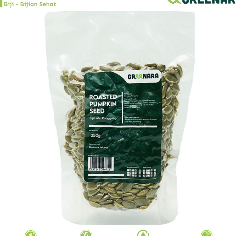 

NEW PROMO Greenara Biji Labu Panggang 25gr Roasted Pumpkin Seed