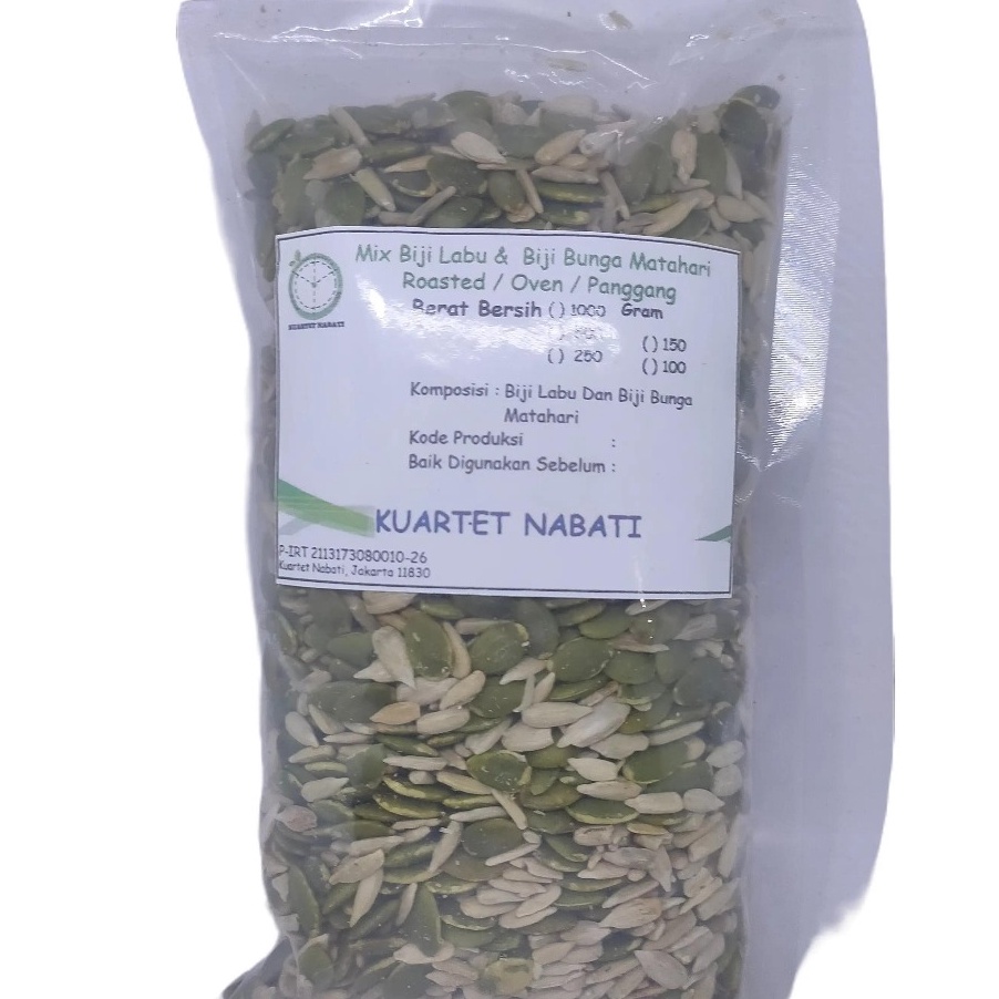 

BURUAN ORDER GAN 5gr Roasted Campuran Biji Labu Pumpkin Seeds Biji Bunga Matahari Sunflower Seeds Panggang