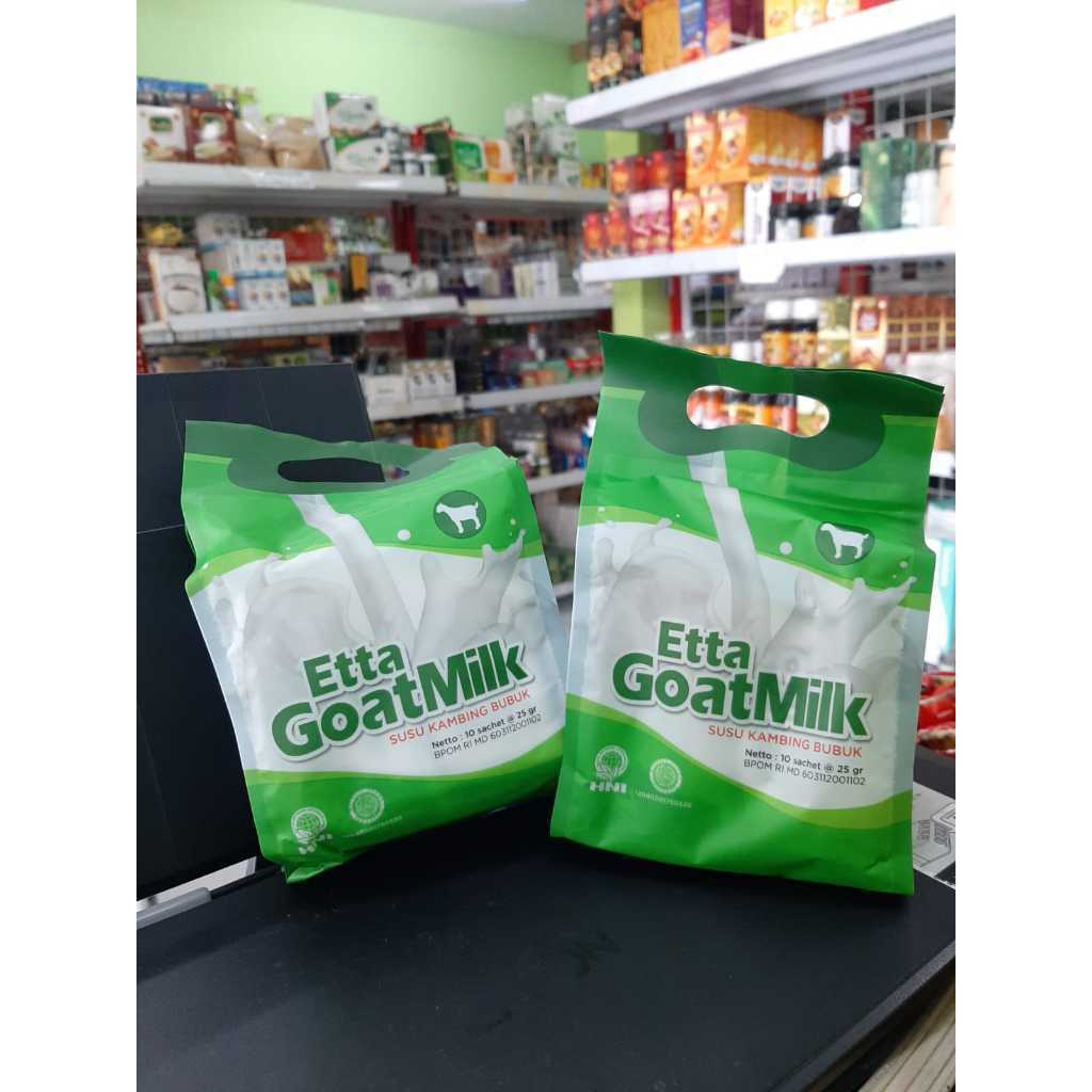 

ETTA GOAT MILK SUSU KAMBING ETAWA HNI HPAI 10 Sachet / Etta GoatMilk 10 Sachet Asli Original