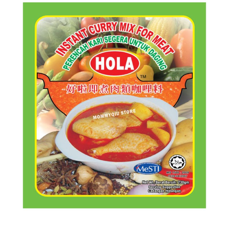 

Hola Instant Curry Mix for Meat Perencah Kari Ayam Daging 200g Bumbu Kari Malaysia