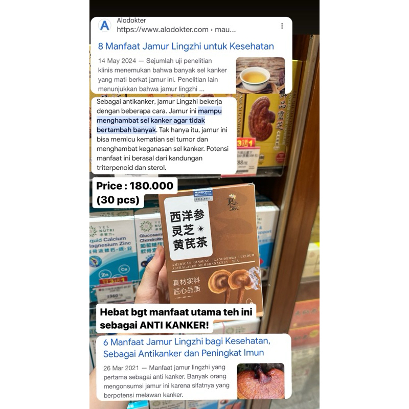 

RB Lingzhi Tea Hongkong Original Anti Kanker Stamina