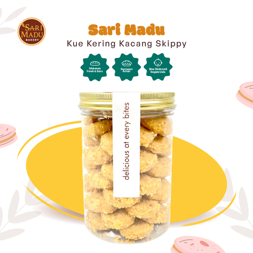 

Kacang Skippy Kue Kering 6 Bulan Penyimpanan 500 Ml Khusus Kaltim By Sari Madu Bakery