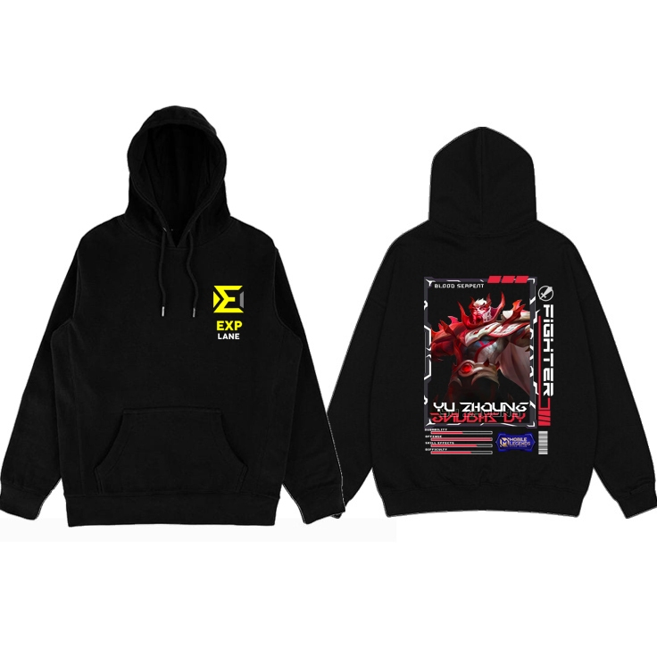 Sweater Hoodie Mobile Legend Anak Dan Dewasa Hero Yu Zhong Fifhter Skin Epic, Collector, Terbaru Hoo