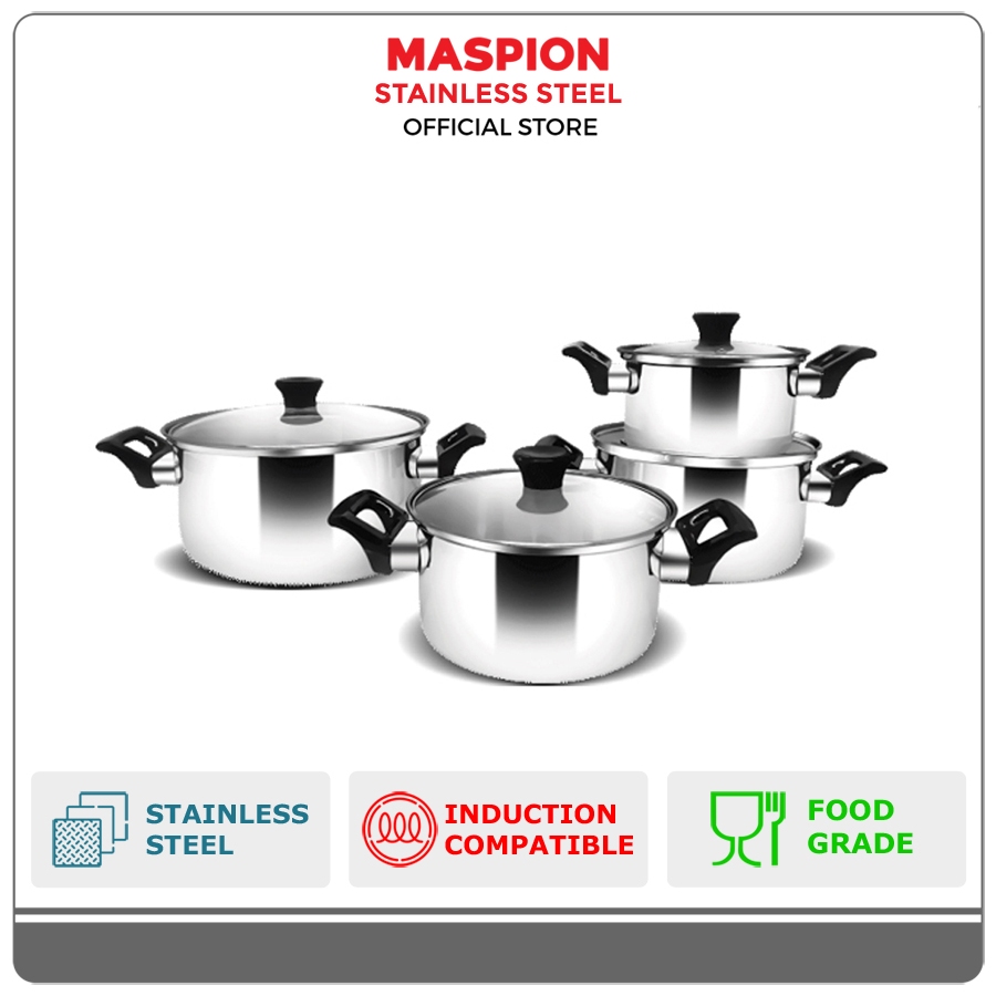 Maspion Maxim Alat Masak set Stainless Steel Super PAN 8 pcs set