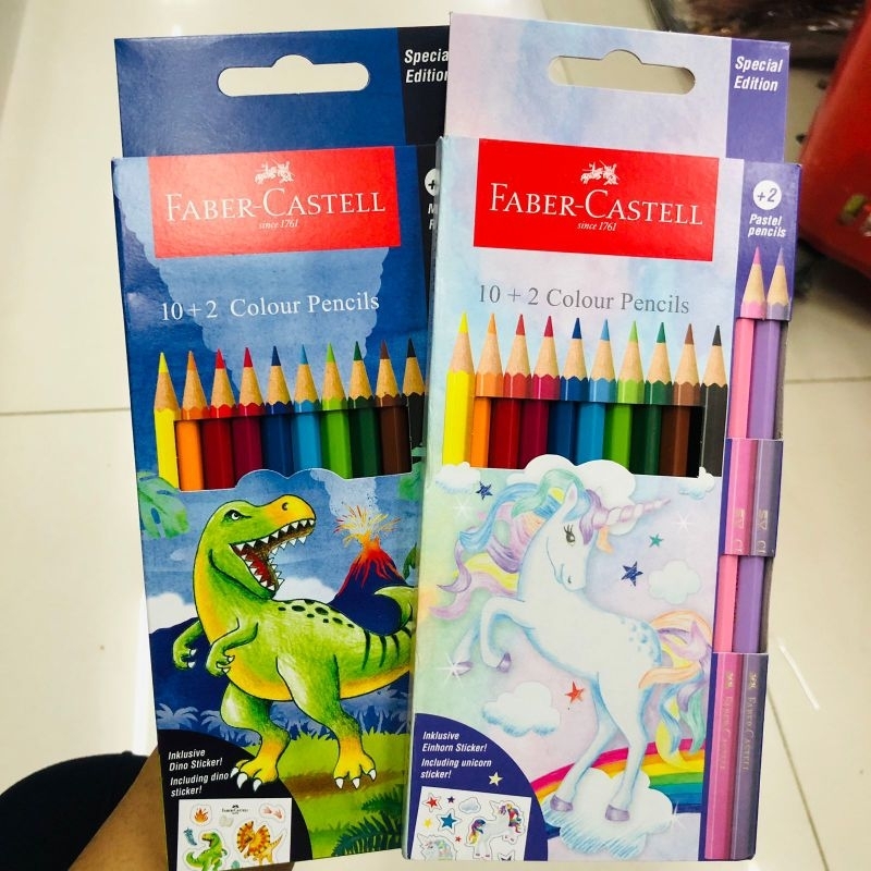 

PENSIL WARNA FABER-CASTELL UNICORN EDITION & DINOSAURUS EDITION 10+2 WARNA