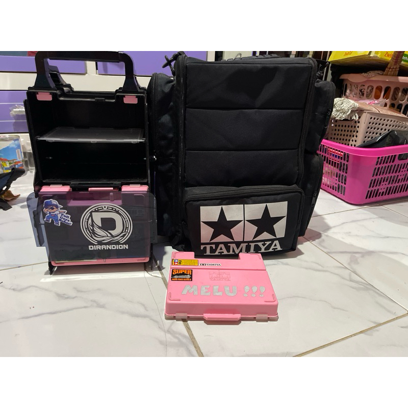 pitbox ori tamiya rare pink dan tas pitbox