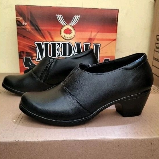 Sepatu kulit wanita PDH boots Powan secwan  PNS Sus sepatu kerja formal