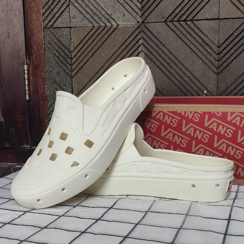 Sepatu Vans Slip On Mule T Marshmallow Putih Original BNIB