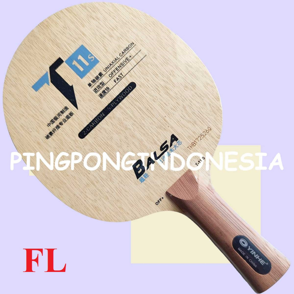 Yinhe T11s - Kayu Blade Carbon Pingpong T-11s T11-s Bet Limba Balsa