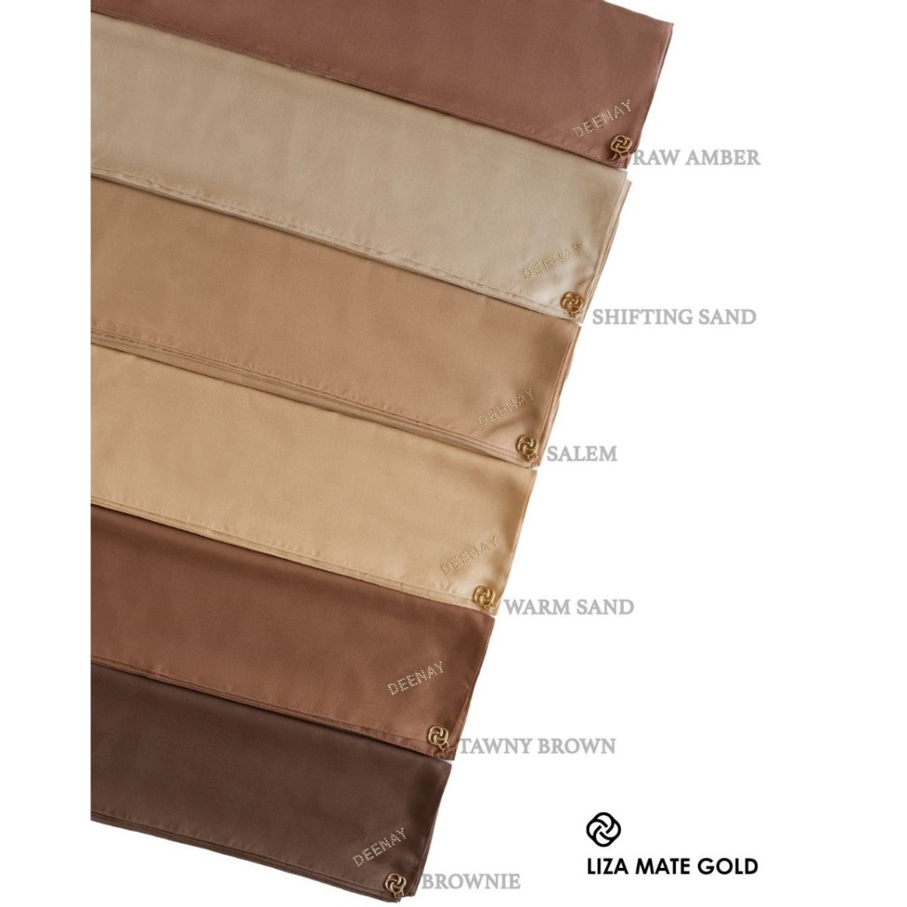 HIJAB DEENAY LIZA PART 2 ABU GRUP PINK KUNING COKLAT MATTE LOGO BARU BY DEENAY VOAL PREMIUM POLOS KE