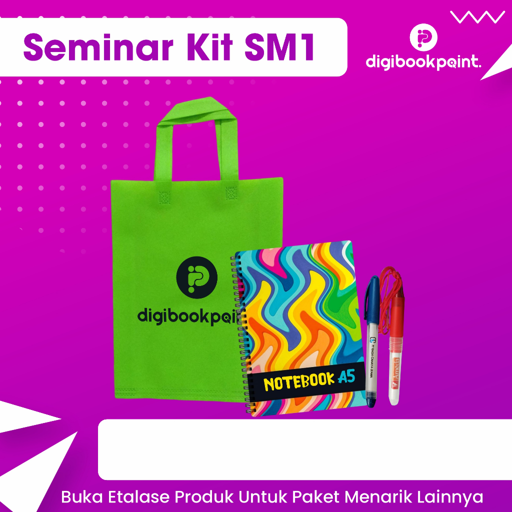 

Paket Seminar Kit Isi 3 - Tas Spundbond, Notebook Spiral A5, Pulpen - SM1