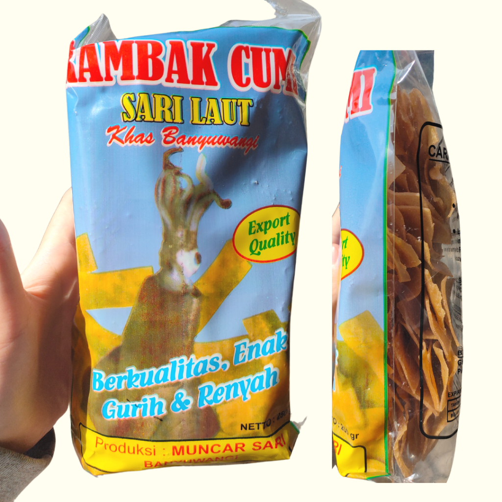 

Rambak Cumi Krupuk Rambak Cumi Sari Laut Muncar Sari Khas Banyuwangi