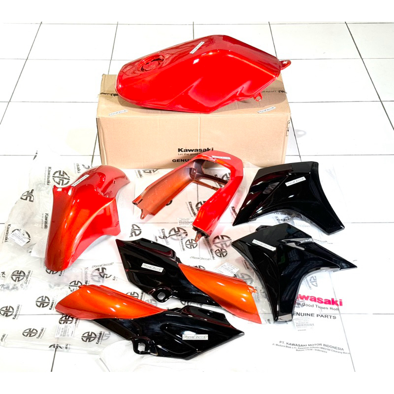 COVER BODI BODY SET FULSET TENGKI TANGKI NINJA SS OREN ORANGE ORIGINAL