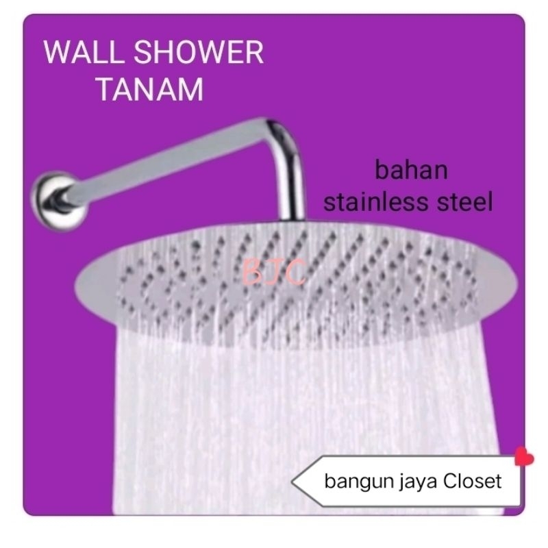 Wall shower stainless/ shower set wall shower tanam tembok/ head shower