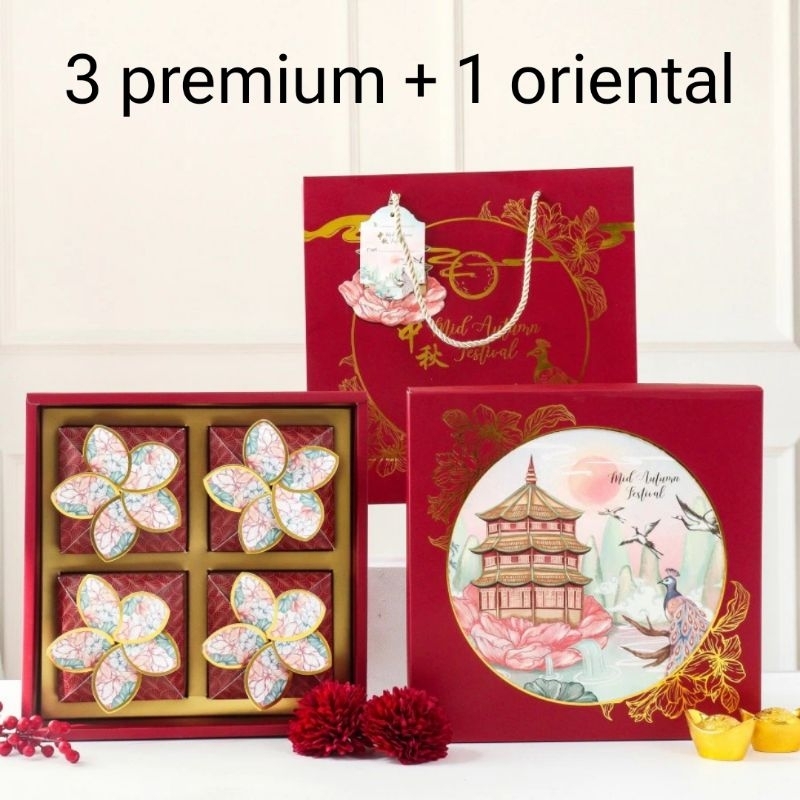 

Mooncake kue bulan premium isi 4 + paperbag
