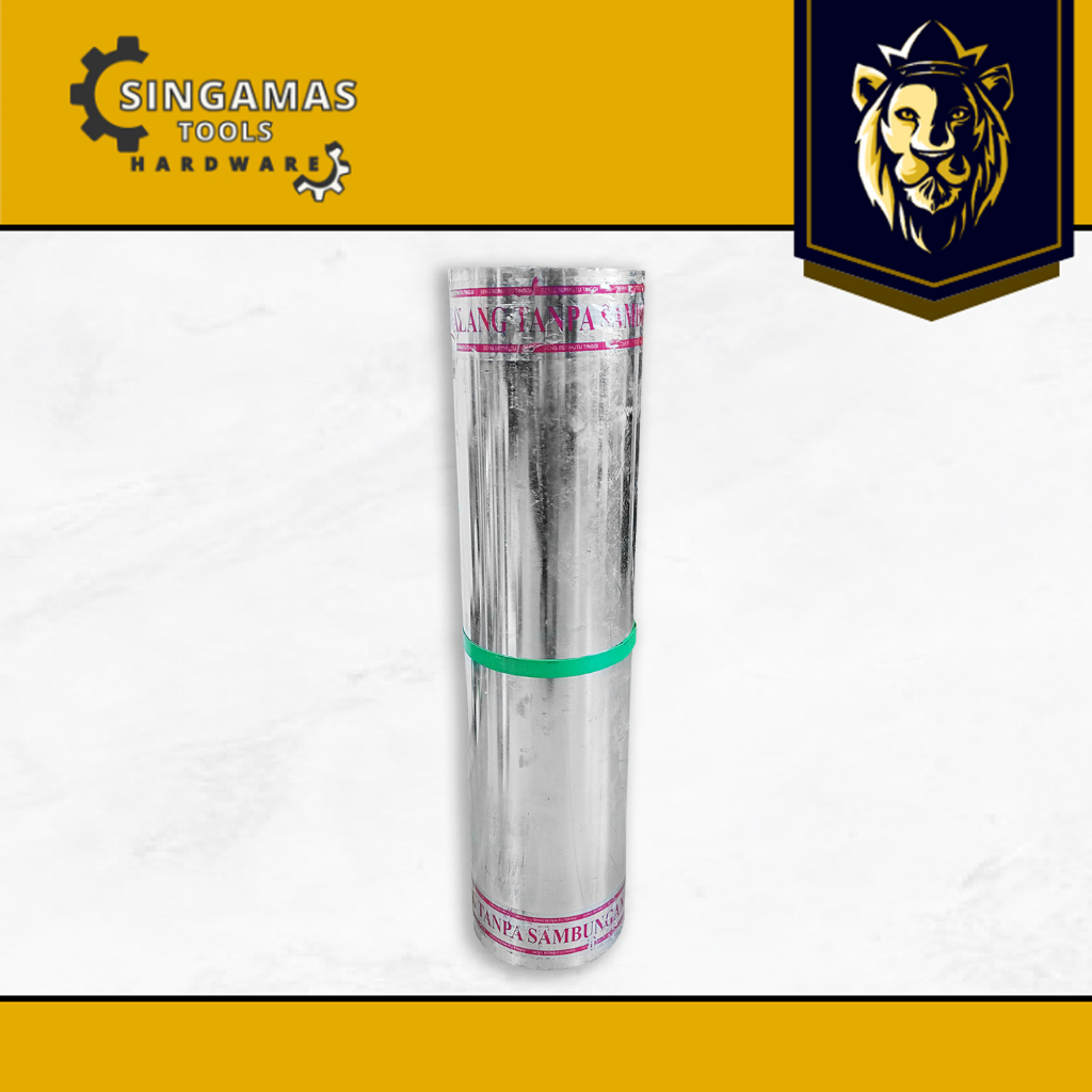 GAJAH ABADI Seng Plat Talang Galvanis 0,2mm x 60cm - per Roll
