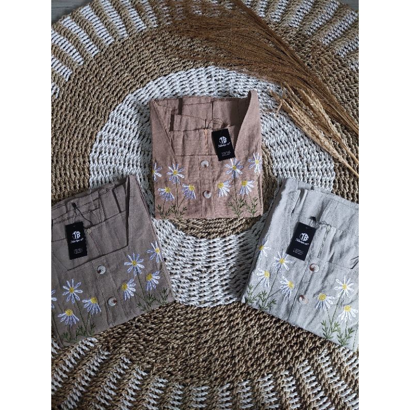 Dress Kayla motif jasmine bordir premium