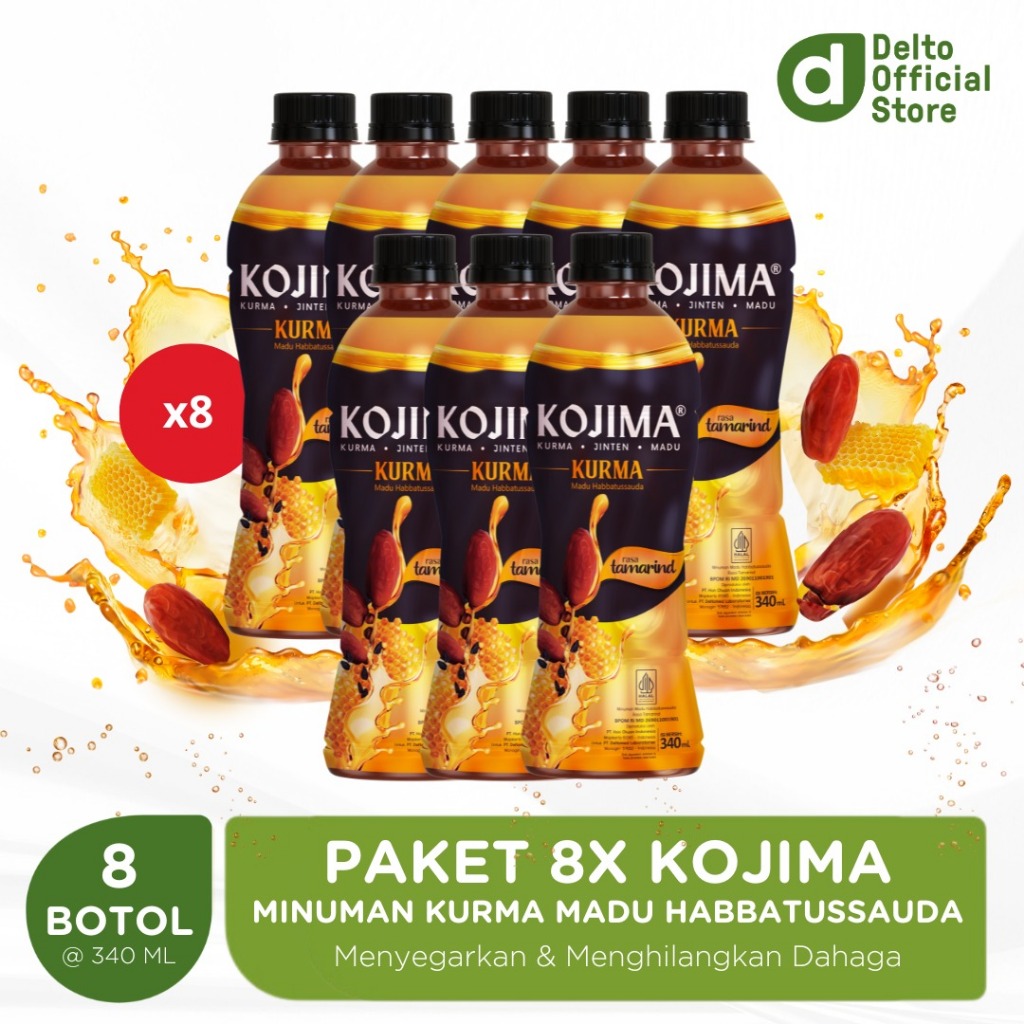 

Paket 8X Kojima Minuman Kurma Madu Habbatussauda (Jinten Hitam) 340 ml - Enakk Sehat Menyegarkan Menghilangkan Dahaga