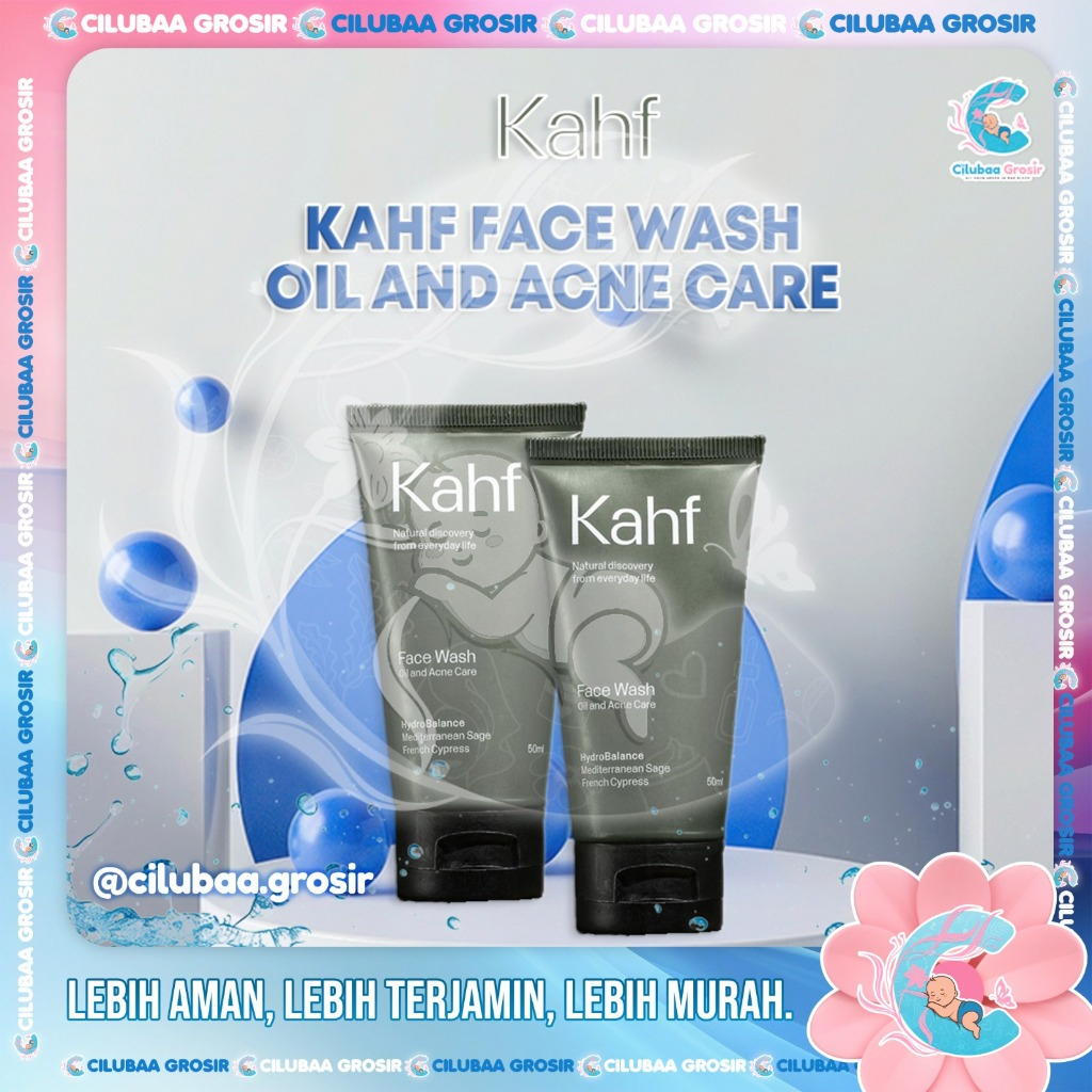 KAHF Face Wash Oil and Acne Care || Pembersih Muka || Sabun Muka Pria KAHF 100mL
