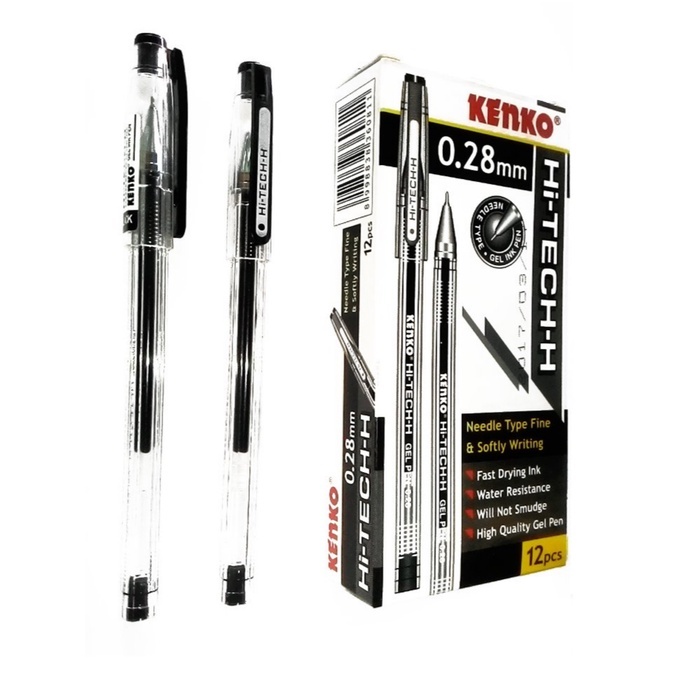 

KENKO - Gel Pen Hi-Tech 0.28mm hitam - per pcs Pulpen