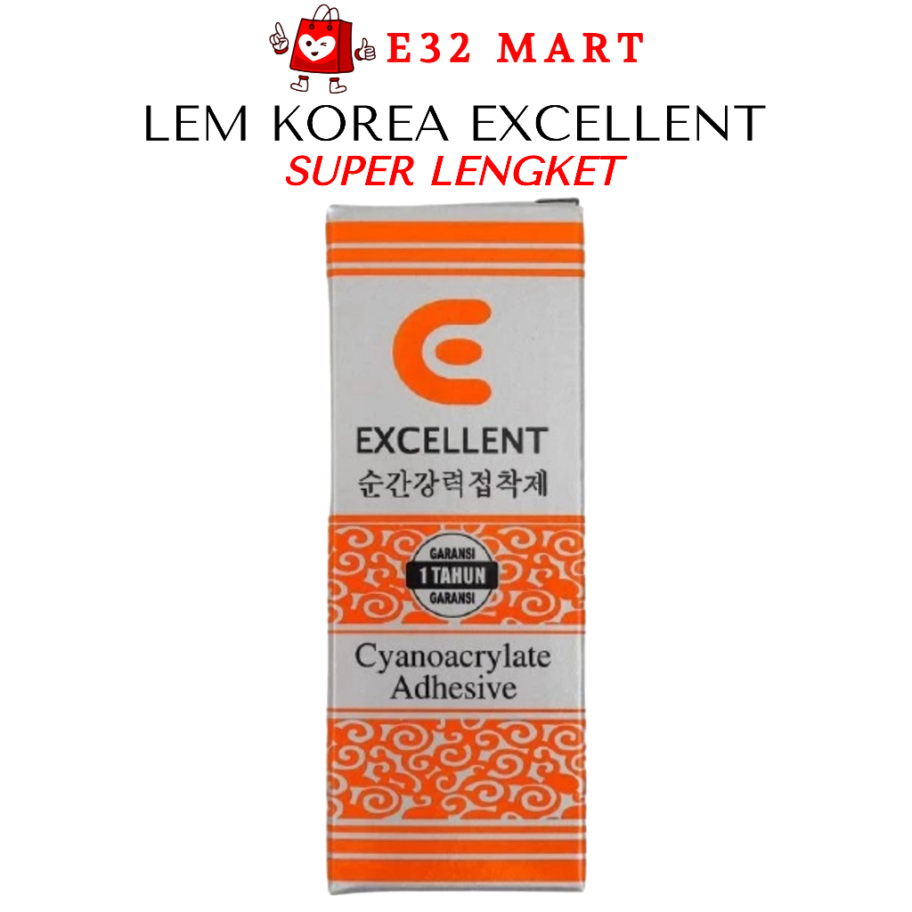 

E32 - Lem Korea Excellent / Super Glue / Lem Cair Tetes / Lem Korea Oringinal / Lem Cair / Lem Korea Serbaguna / Lem Korea Murah / Lem Setan Insant