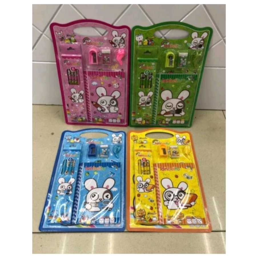 

Alat Tulis Set 10 in 1 Stationery Set paket Alat Tulis Souvenir Ulang Tahun Anak