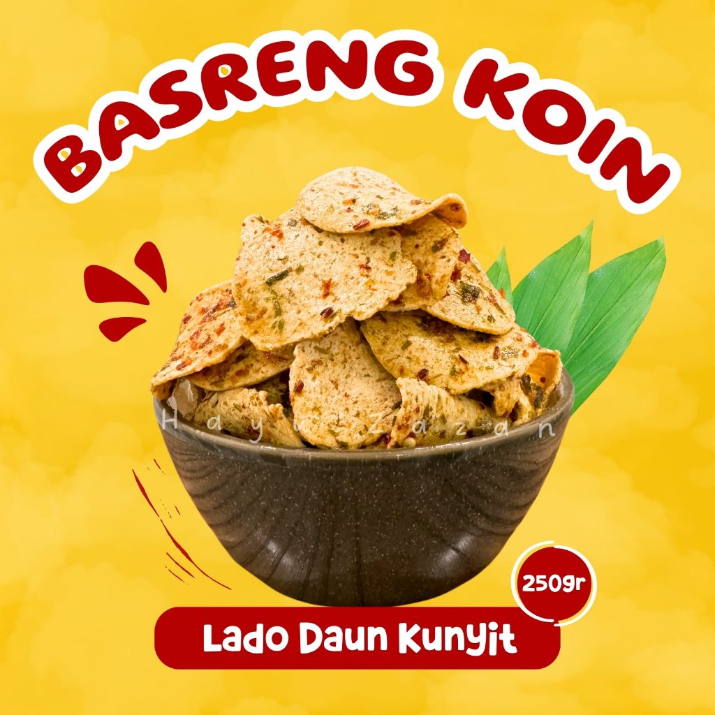 

Hayu Zazan - Basreng Koin Lado Daun Kunyit 250gram